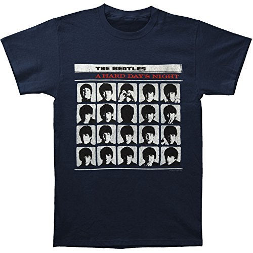 The Beatles Men'S The Beatles Hard Days Night T-Shirt, Blue, Medium [T-Shirt]