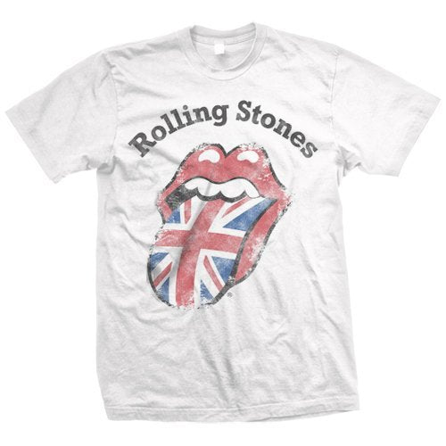 The Rolling Stones Men'S The Rolling Stones Distressed Union Jack T-Shirt,White,Medium [T-Shirt]