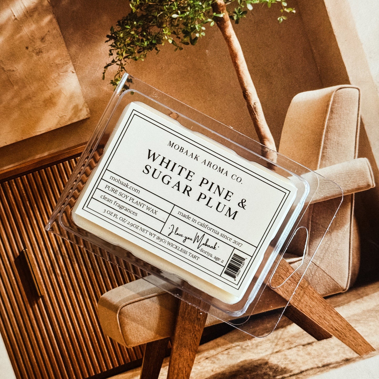White Pine & Sugar Plum Wickless Tart