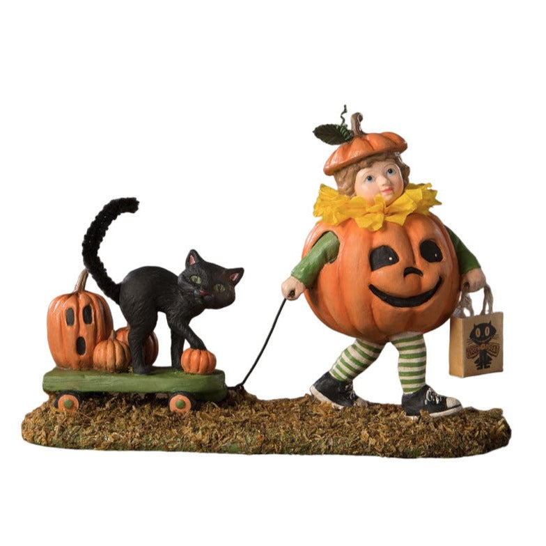 Pumpkin Paige with Wagon by Bethany Lowe Designs