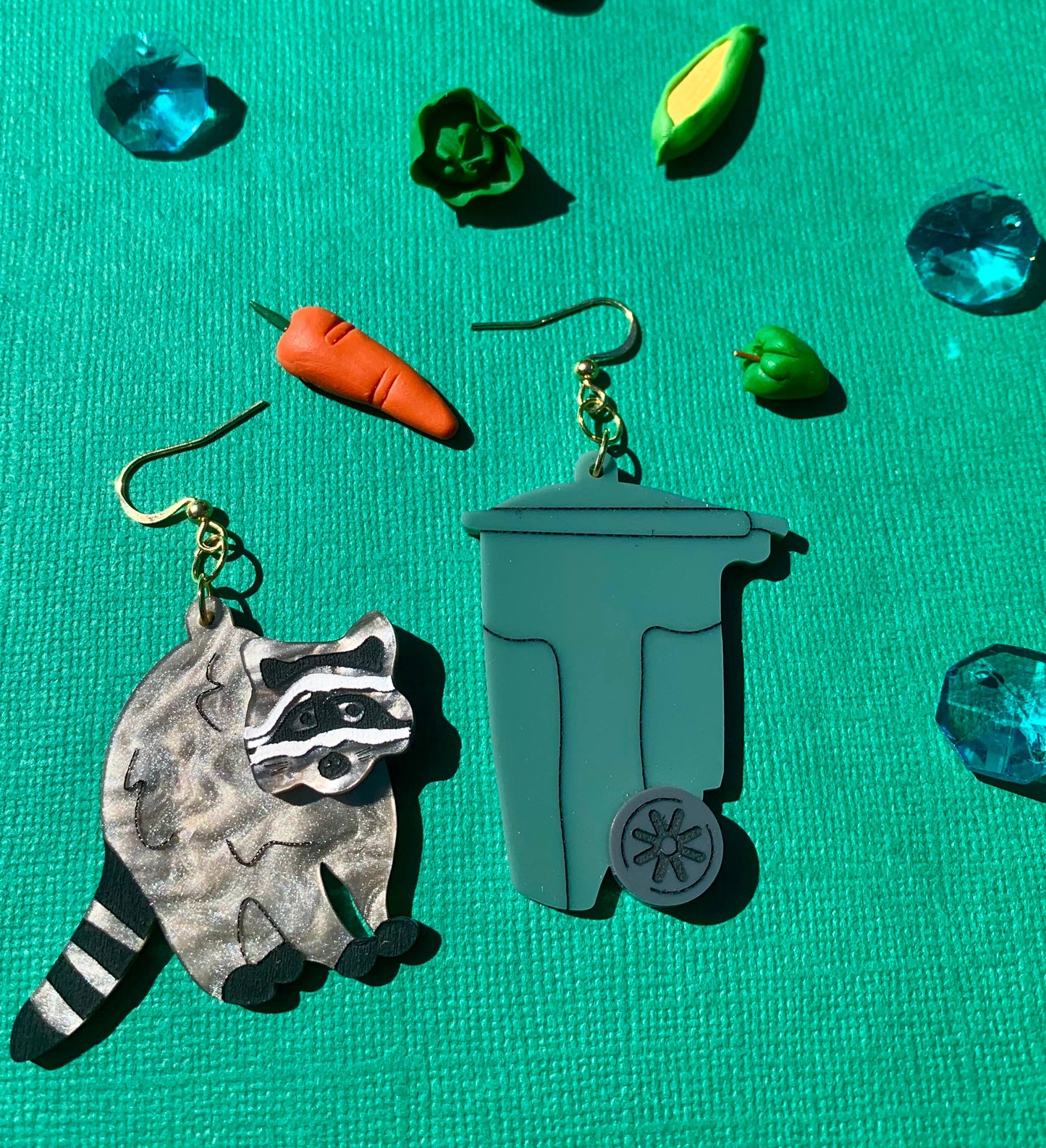Trash Panda Acrylic Earrings