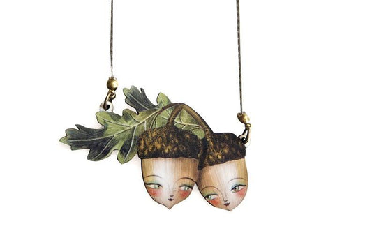 Acorns Brooch by Laliblue