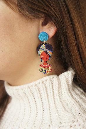 African Girl Earrings by Laliblue
