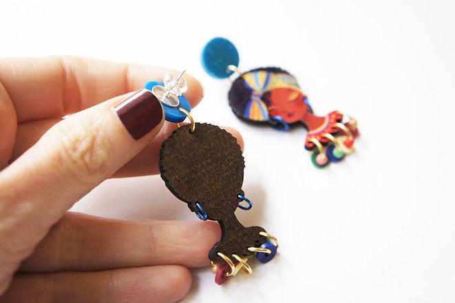 African Girl Earrings by Laliblue