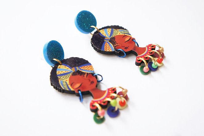 African Girl Earrings by Laliblue