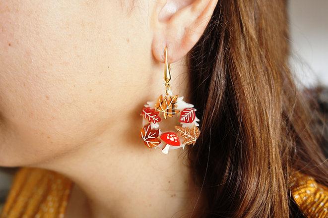 Autumn Wreath Earrings by Laliblue