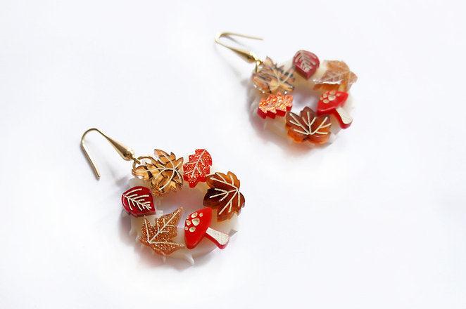 Autumn Wreath Earrings by Laliblue