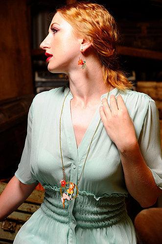 Bearded Woman Halloween Necklace by Laliblue