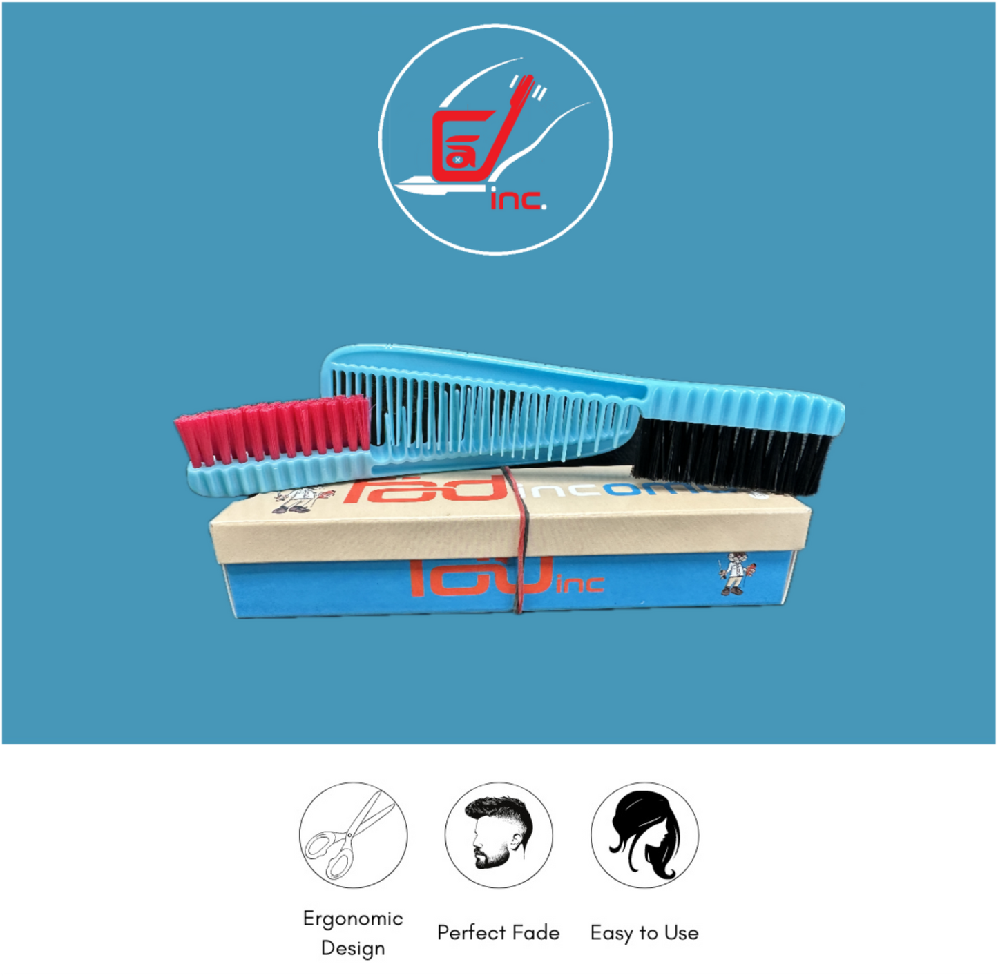 Fādincomb Blue/ Black & Red