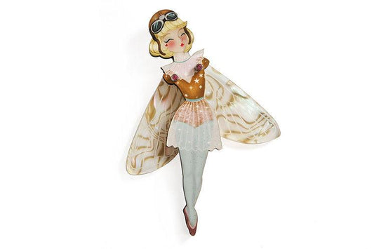Butterfly Woman Halloween Brooch by Laliblue