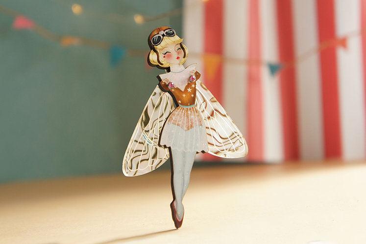 Butterfly Woman Halloween Brooch by Laliblue