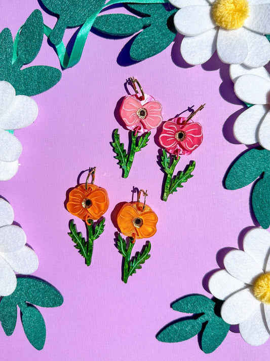 Poppy Bloom Earrings
