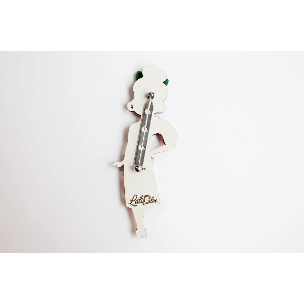 Candy Cane Girl Brooch by Laliblue