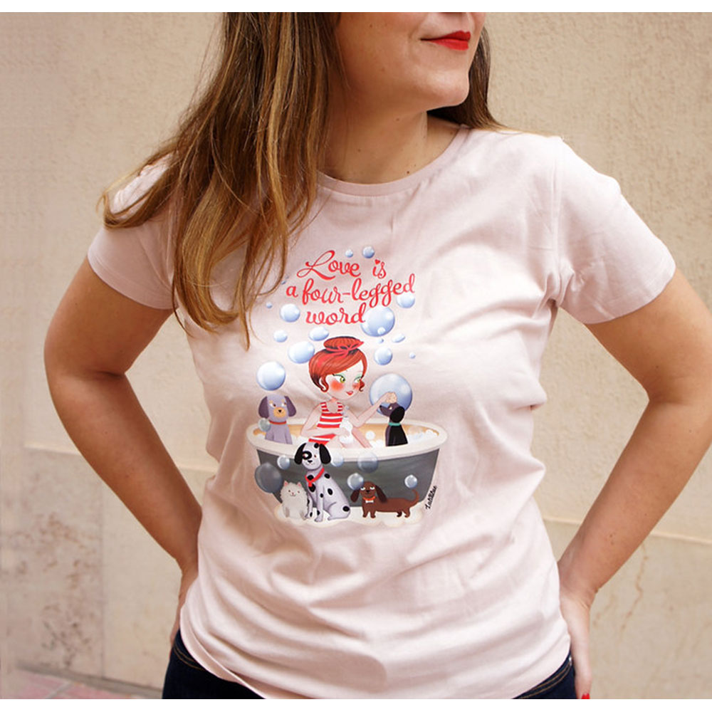 Cat Lover T-Shirt by Laliblue - MEDIUM PINK