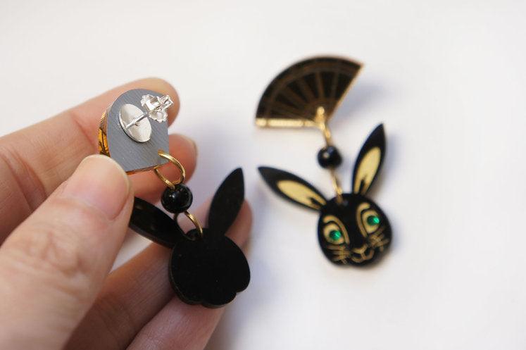 Chinese Year of the Rabbit Earrings by Laliblue