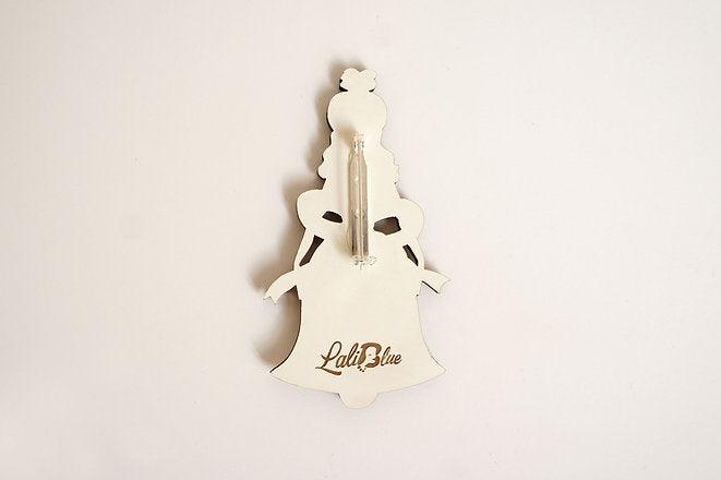 Christmas Bell Girl Brooch by Laliblue