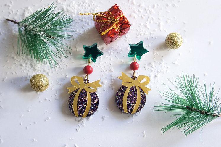 Christmas Bulbs Earrings by Laliblue