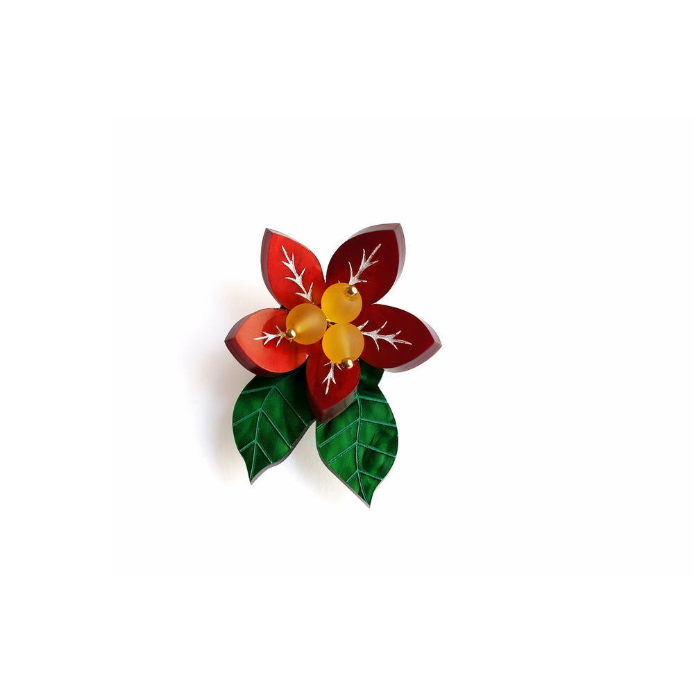 Christmas Flower Button Cover by Laliblue