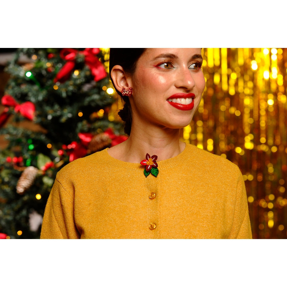 Christmas Flower Button Cover by Laliblue