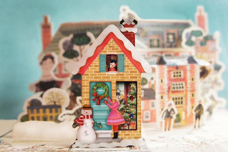 Christmas House Brooch by Laliblue