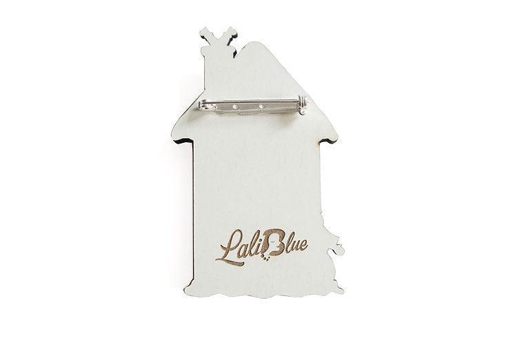 Christmas House Brooch by Laliblue