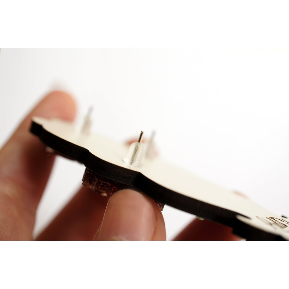 Christmas-Themed Brunette Hair Brooch with Earring Set by Laliblue