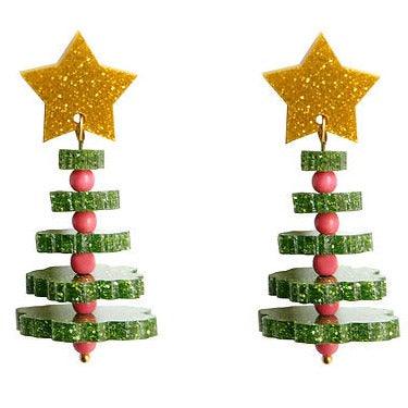 Christmas Tree Earrings by Laliblue