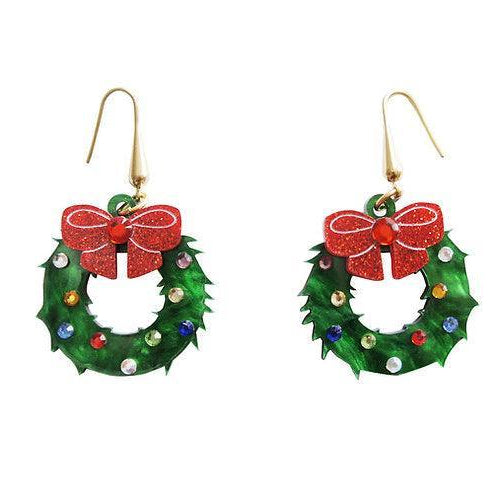 Christmas Wreaths Earrings by Laliblue