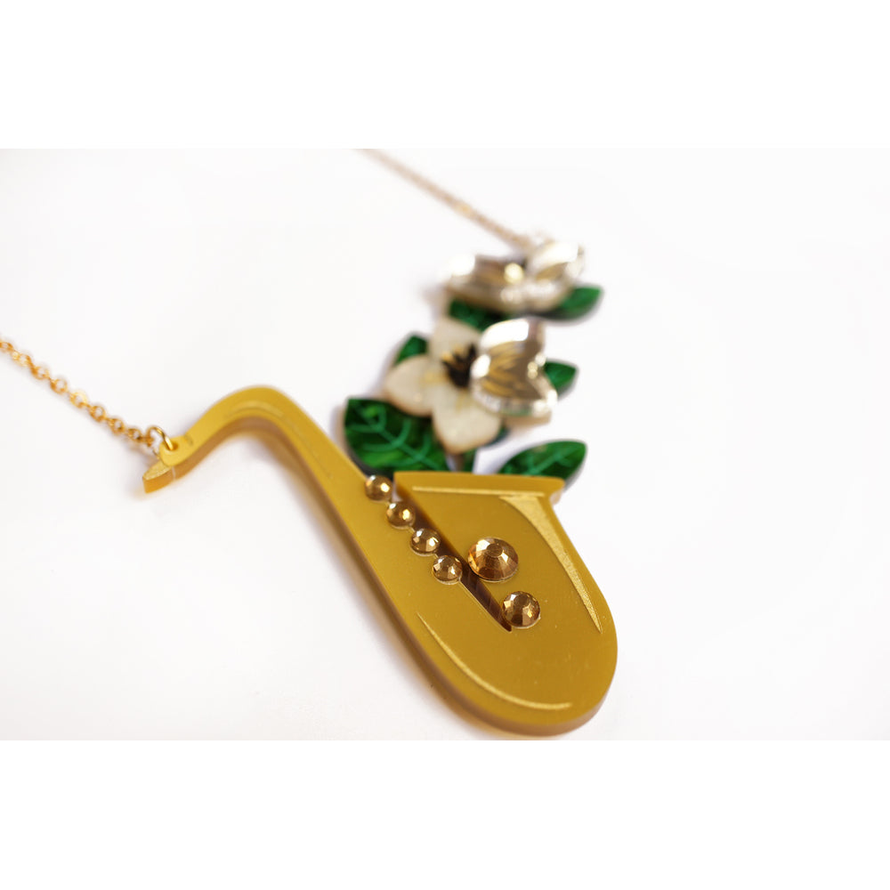 Saxophone Necklace by Laliblue
