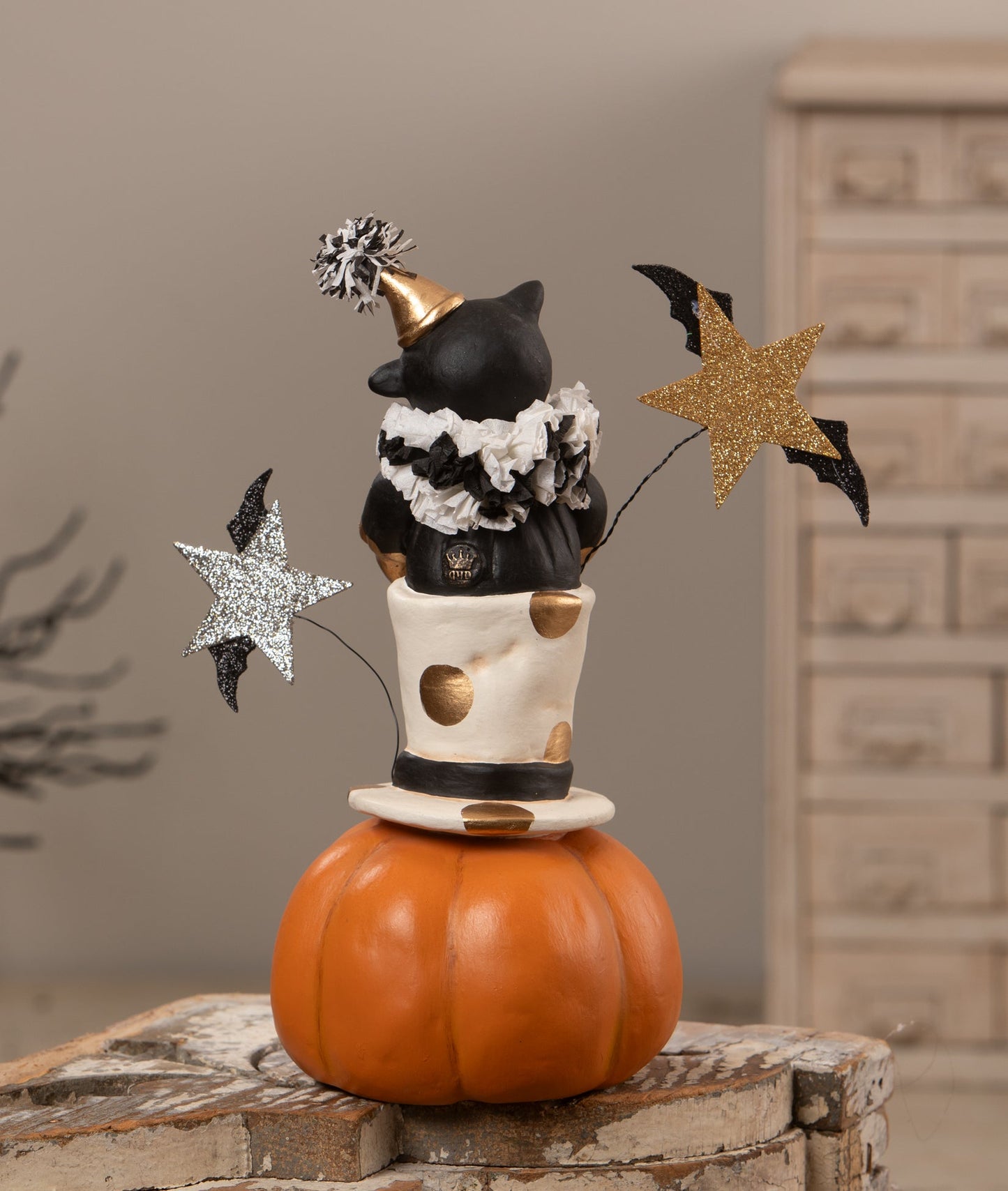 Top Hat Jack with Cat | Halloween Decor | Bethany Lowe