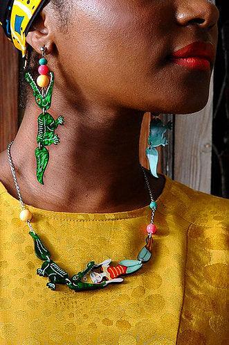 Crocodile Earrings by Laliblue