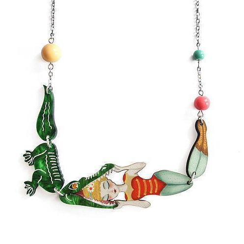 Crocodile Tamer Necklace by Laliblue