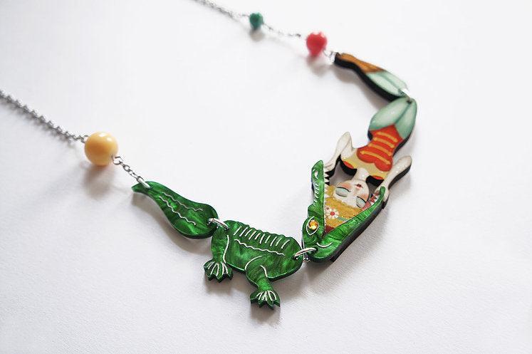 Crocodile Tamer Necklace by Laliblue