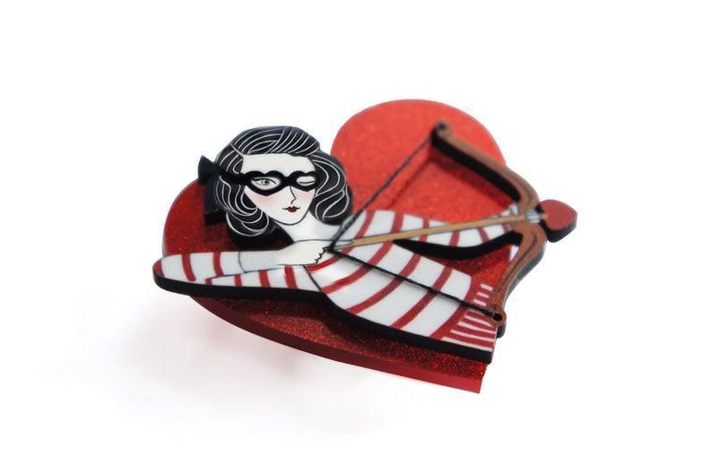 Cupid Girl Brooch by Laliblue