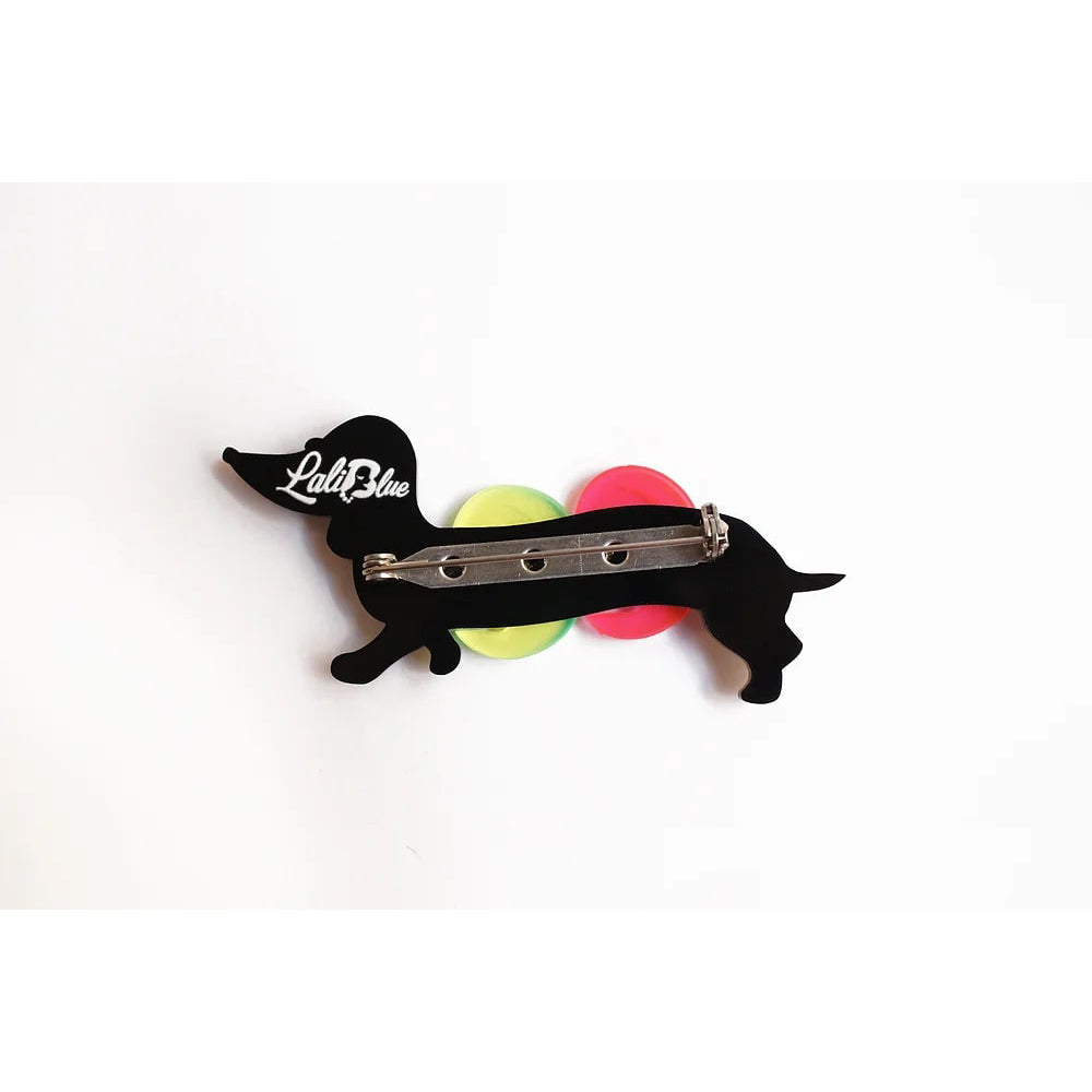 Dachshund Brooch with Floats by Laliblue