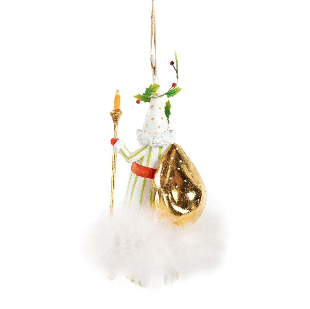 Dash Away Candlelight Santa Ornament by Patience Brewster