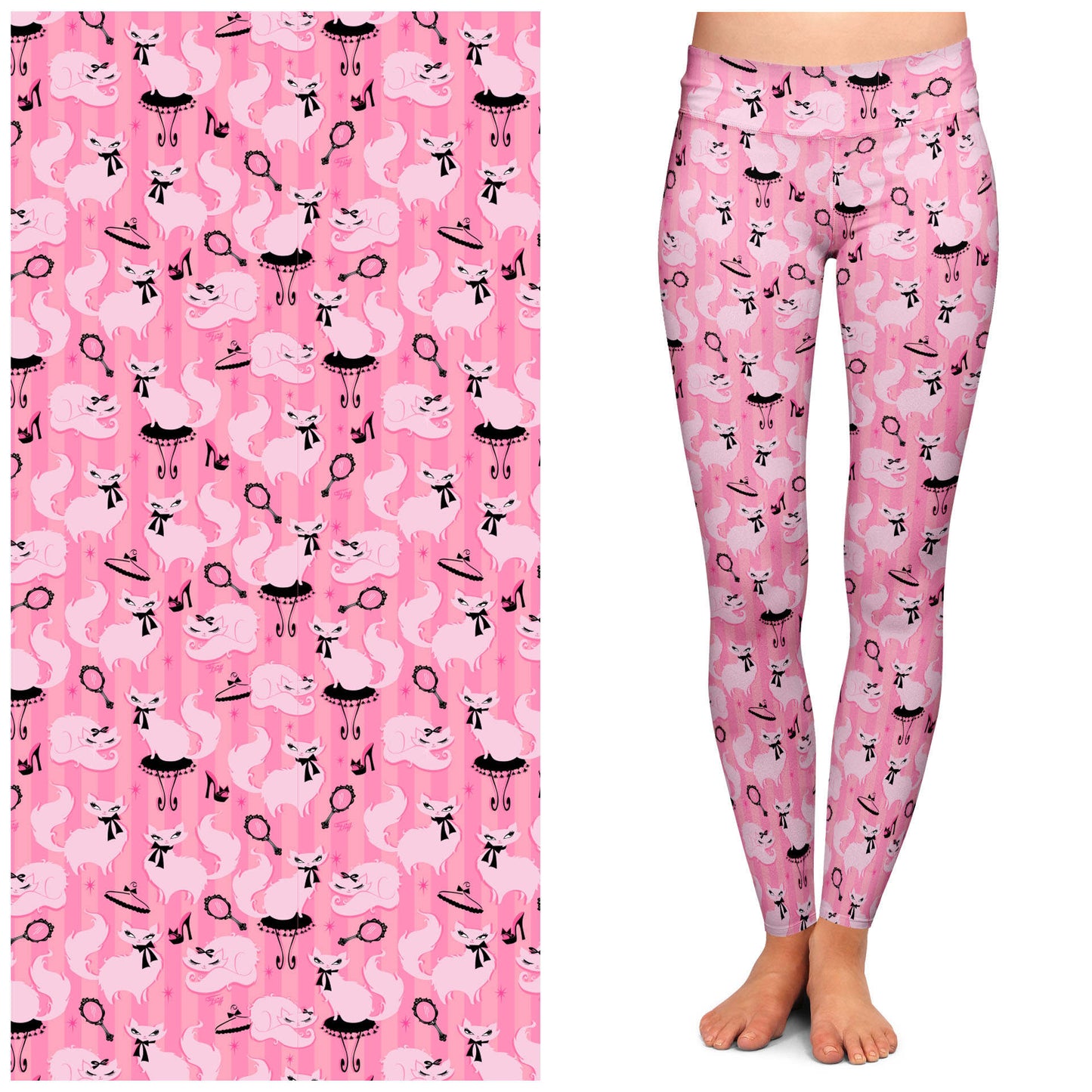 Pink Purrfection Leggings by Miss Fluff x Lipstick & Chrome TC2