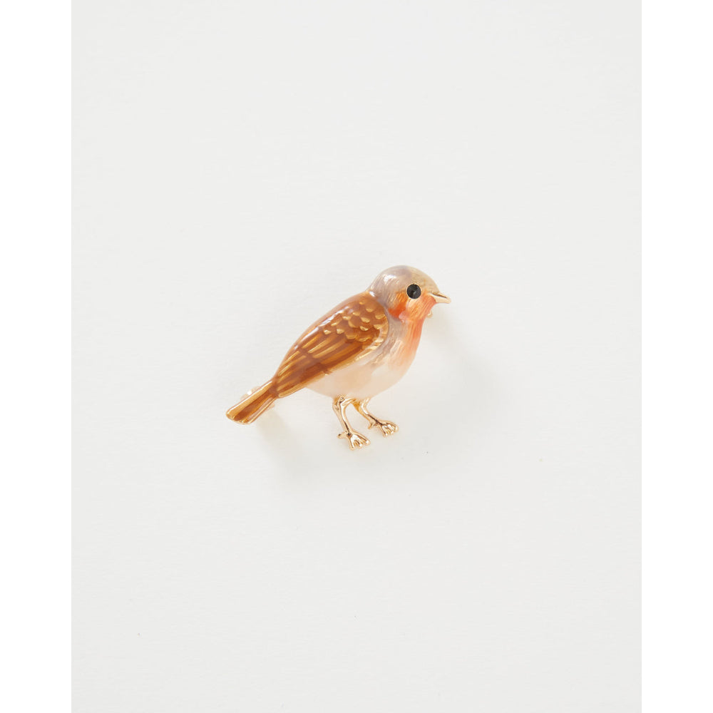 Enamel Robin Brooch by Fable England