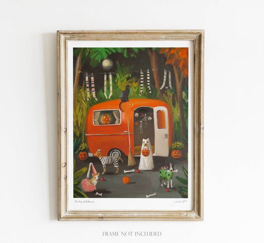 The Dogs Of Halloween Art Print - 8.5" X 11"