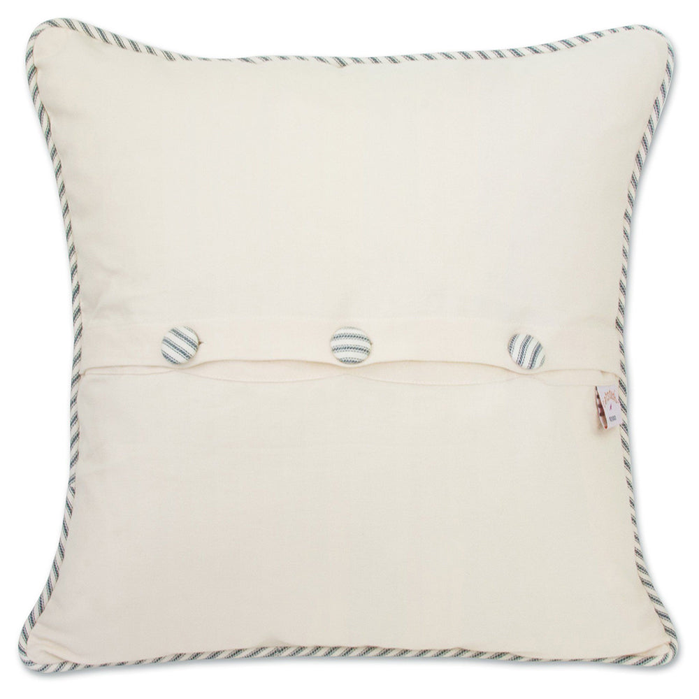 Fire Island Hand-Embroidered Pillow