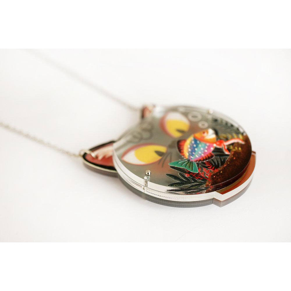 Fishbowl Necklace With Cat by Laliblue