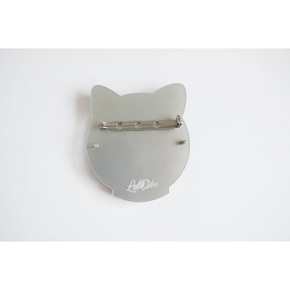 Fishbowl With Cat Brooch by Laliblue