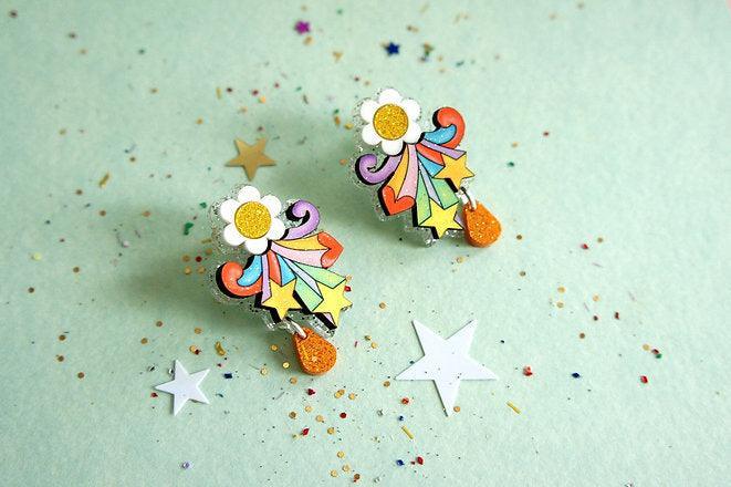 Flower Power Earrings by Laliblue