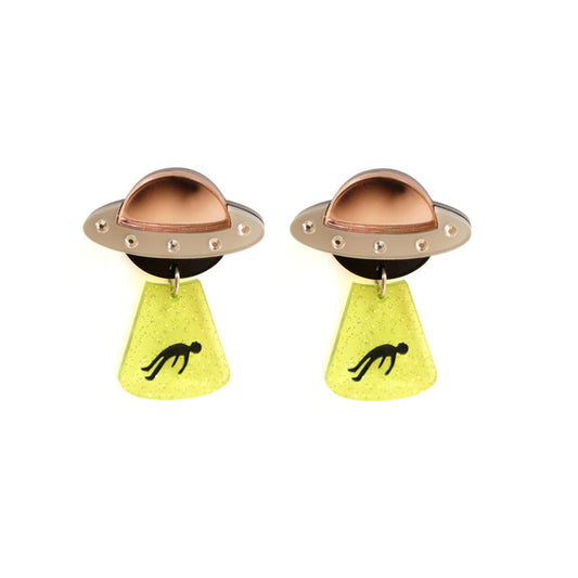Flying Saucer Earrings by Laliblue