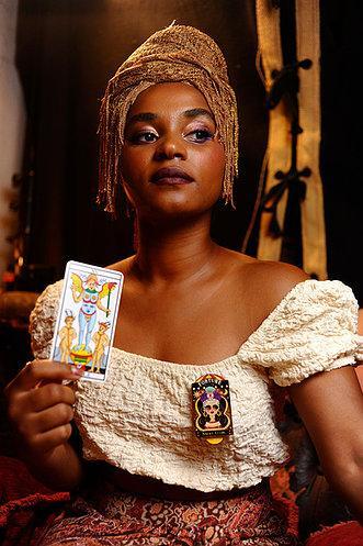 Fortune Teller Interactive Halloween Brooch by Laliblue