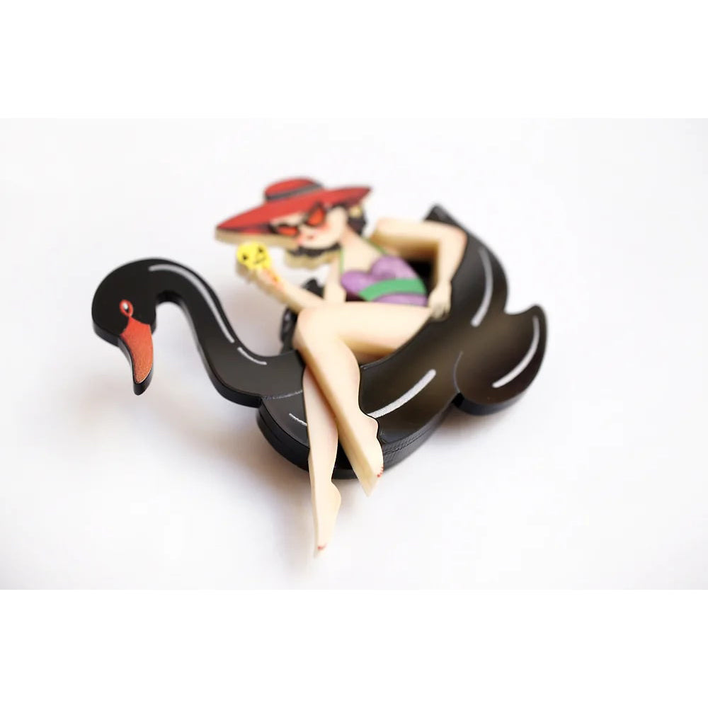 Girl on Float Brooch by Laliblue