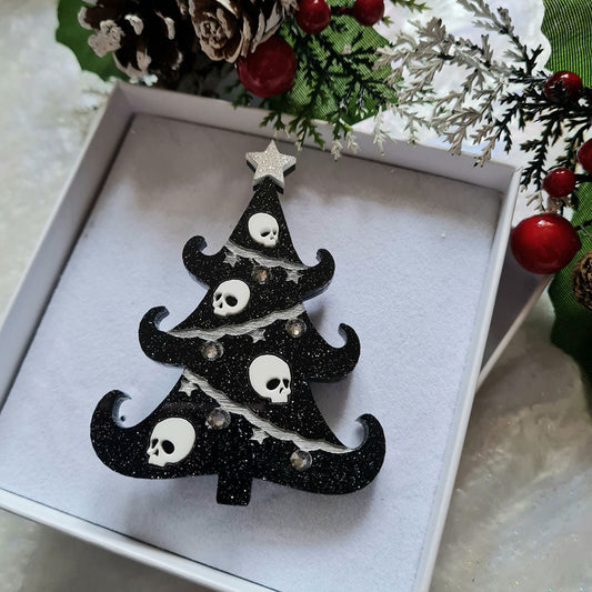 Gothic Christmas Tree Necklace by Cherryloco Jewellery