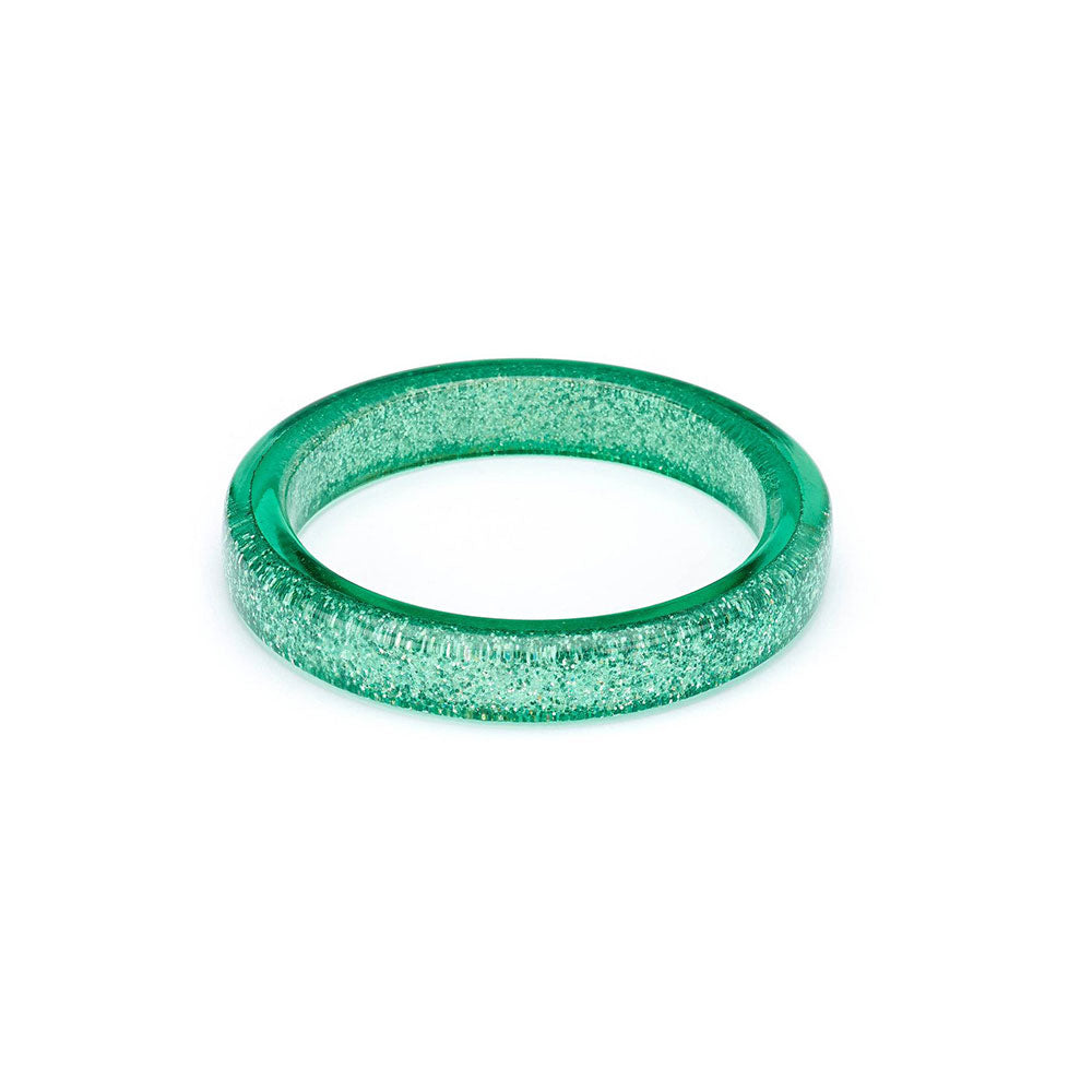 Green Lagoon Glitter Bangle by Splendette - MEDIUM