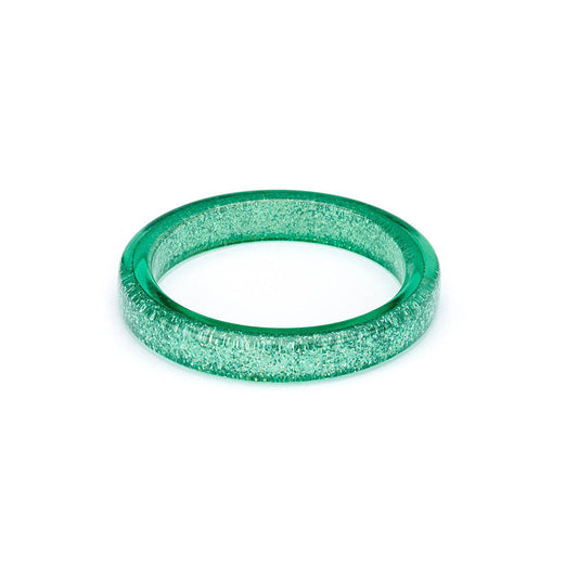 Green Lagoon Glitter Bangle by Splendette - MEDIUM