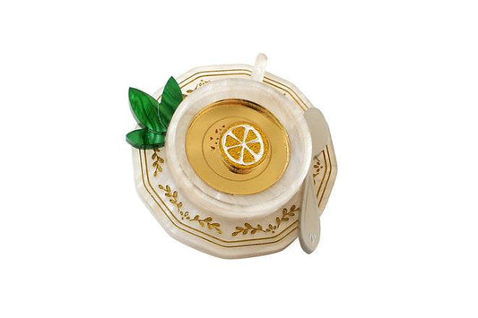Green Tea Brooch by Laliblue